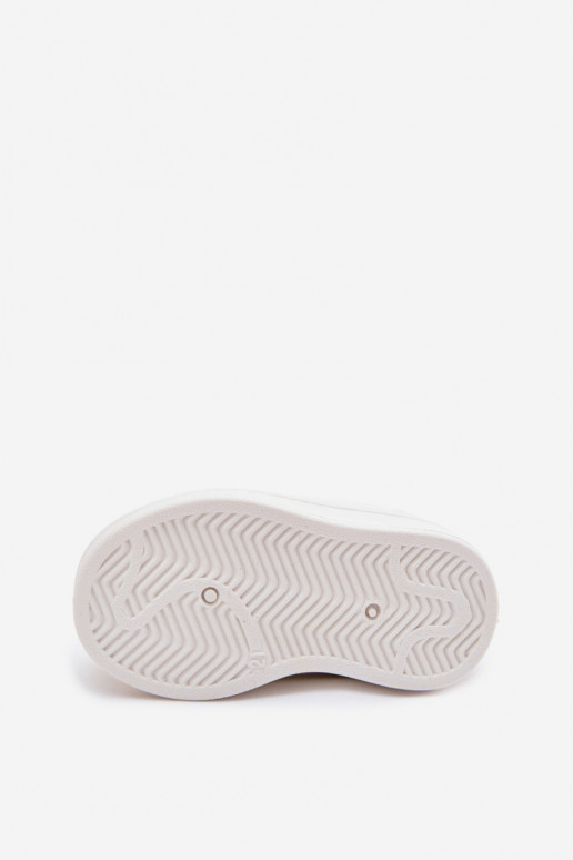 Scarpe sportive per bambini con velcro bianche-rosa Tailva