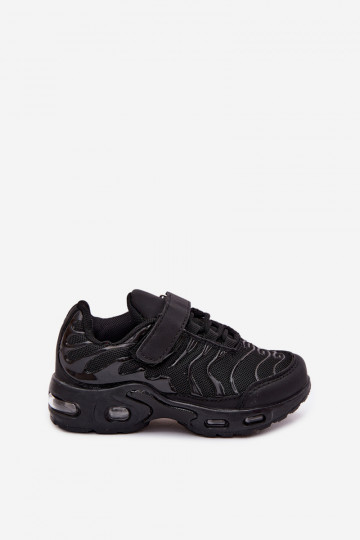Scarpe sportive per bambini con velcro nere Rider 2