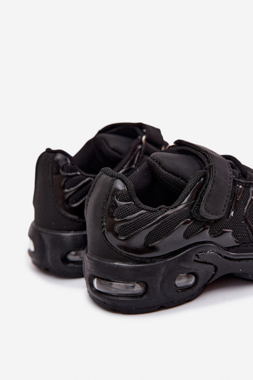 Scarpe sportive per bambini con velcro nere Rider