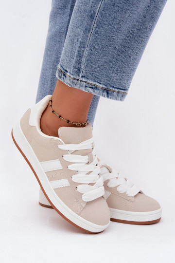Sneakers da donna con strisce color sabbia Cascade 2