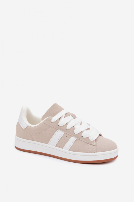 Sneakers da donna con strisce color sabbia Cascade