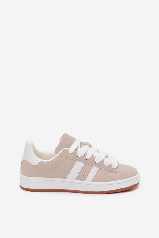 Sneakers da donna con strisce color sabbia Cascade