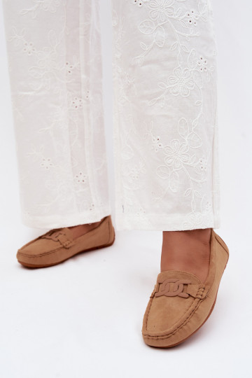 Mocassini ricchi in suede da donna color marrone Rabell