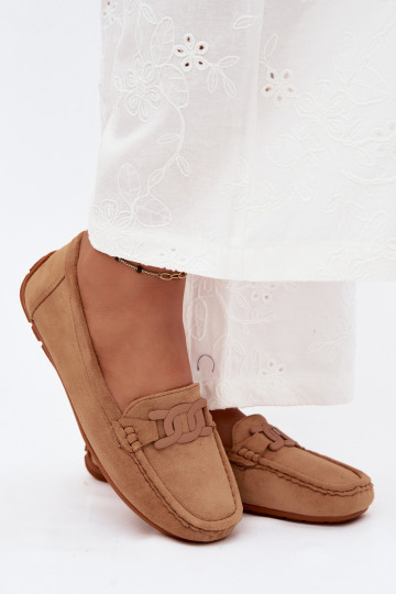 Mocassini ricchi in suede da donna color marrone Rabell 2