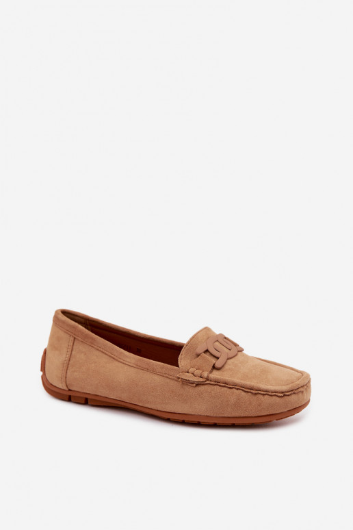 Mocassini ricchi in suede da donna color marrone Rabell