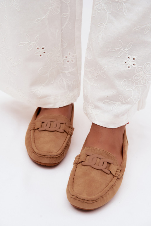 Mocassini ricchi in suede da donna color marrone Rabell
