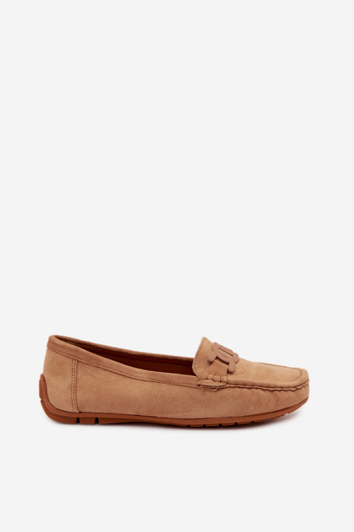 Mocassini ricchi in suede da donna color marrone Rabell
