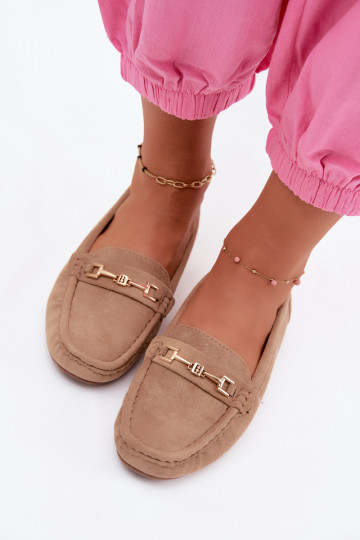 Mocassini classici in suede color khaki Corinell