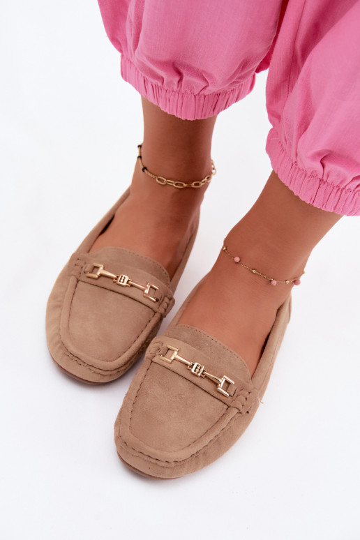 Mocassini classici in suede color khaki Corinell