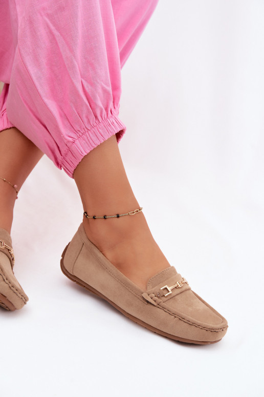Mocassini classici in suede color khaki Corinell