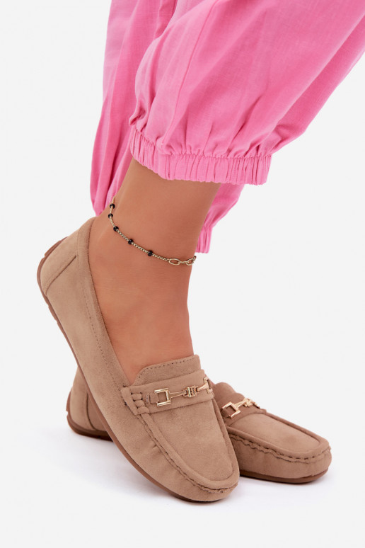 Mocassini classici in suede color khaki Corinell