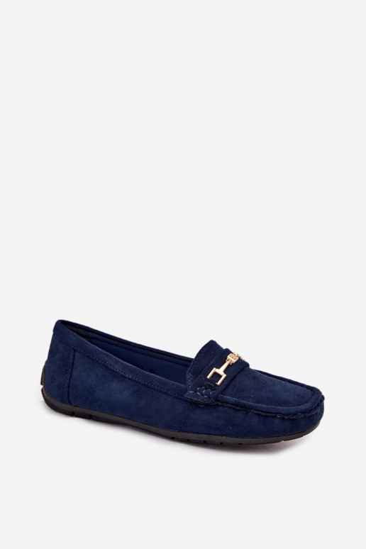 Mocassini classici in suede color blu scuro Corinell