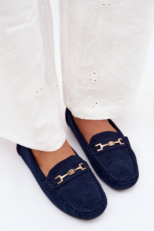Mocassini classici in suede color blu scuro Corinell