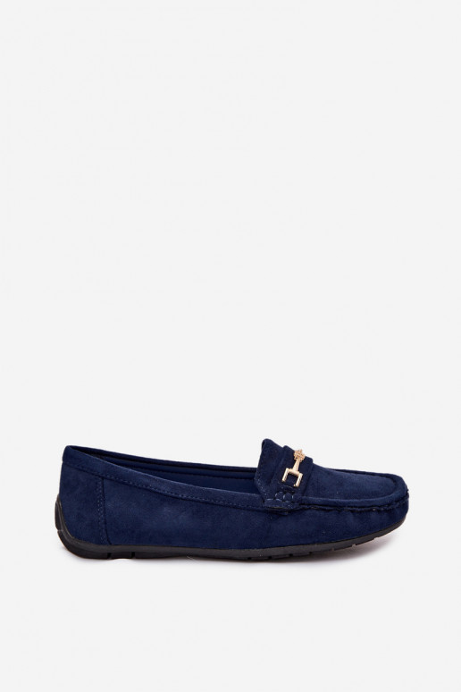 Mocassini classici in suede color blu scuro Corinell