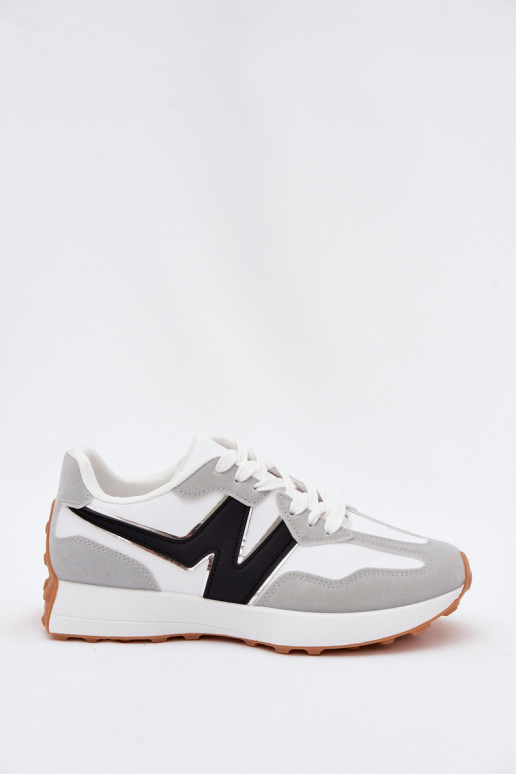 Sneakers bianche-grigie da donna Britma