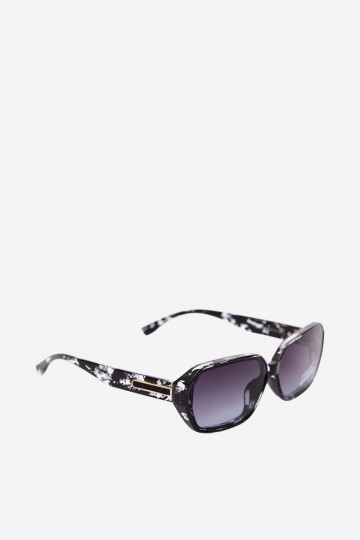 Occhiali da sole da donna con filtro UV colore nero effetto marmo 2