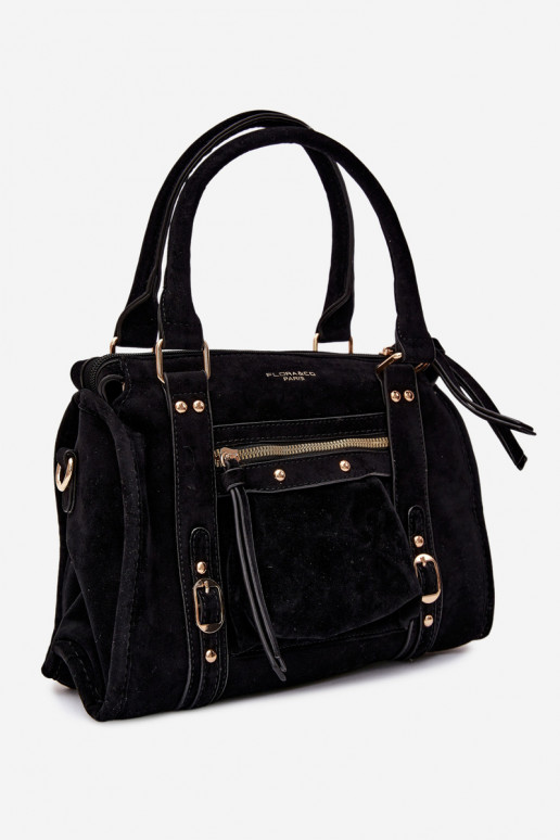 Borsa in suede sintetico nera Lendra