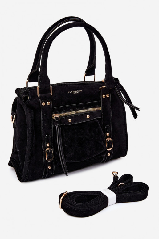 Borsa in suede sintetico nera Lendra