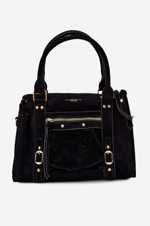 Borsa in suede sintetico nera Lendra