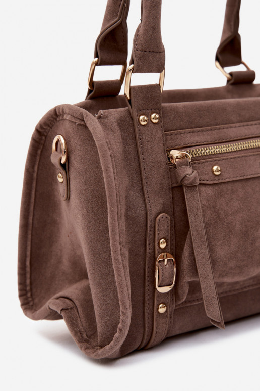 Borsa in suede sintetico color argilla Lendra