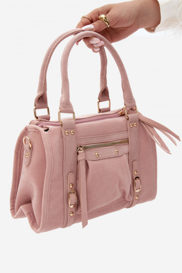 Borsa in suede sintetico rosa Lendra 2