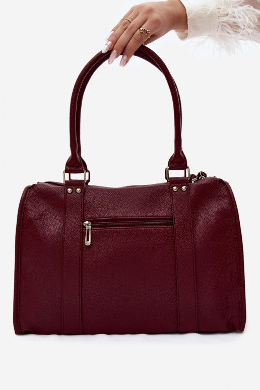 Grande borsa in pelle sintetica color bordeaux Nolita