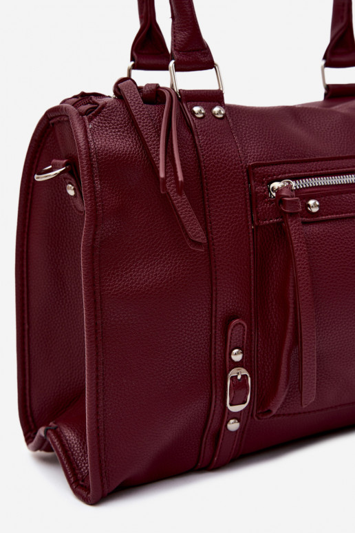 Grande borsa in pelle sintetica color bordeaux Nolita