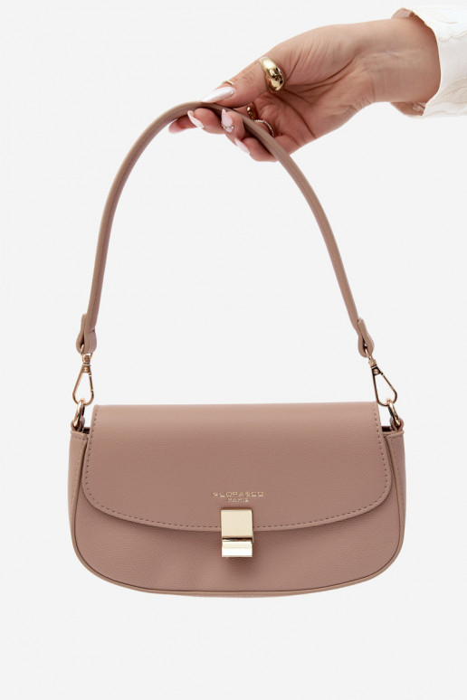 Piccola borsa in pelle sintetica color avorio Acacia