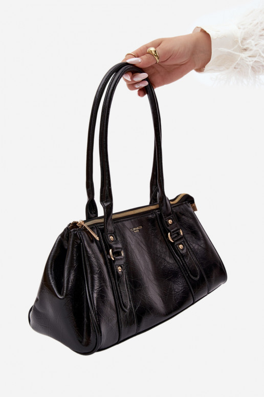 Borsa in ecopelle nera Muni