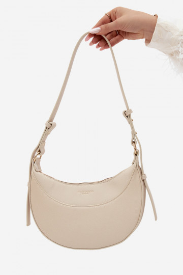 Piccola borsa in ecopelle sabbia chiara Miri