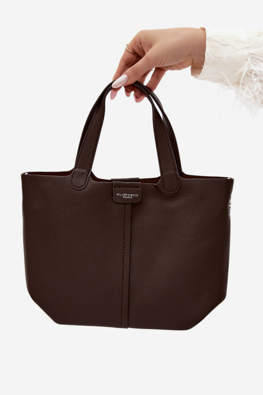 Borsa in ecopelle cioccolato Blaire
