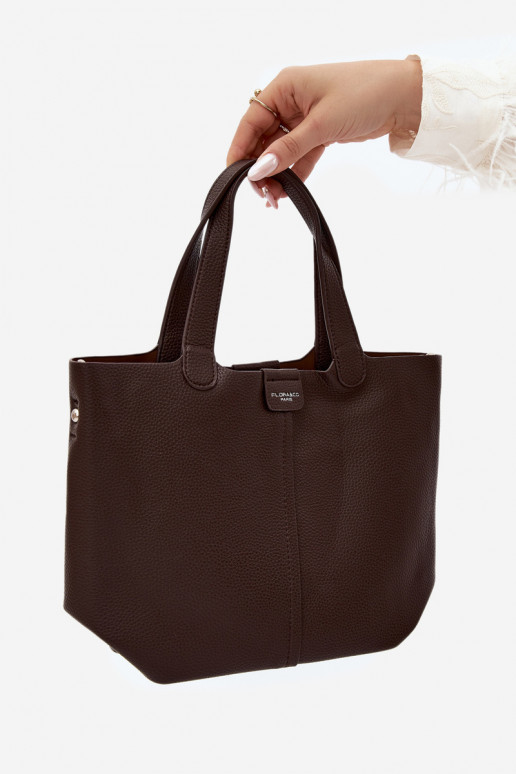 Borsa in ecopelle cioccolato Blaire