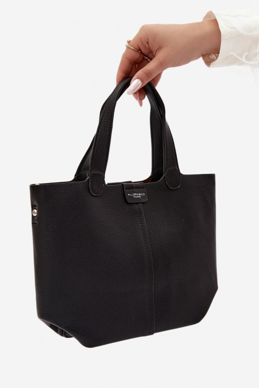 Borsa in ecopelle nera Blaire