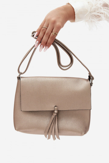 Borsa a tracolla in ecopelle oro Sigrid