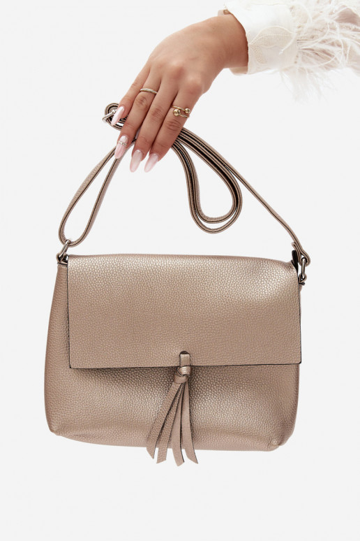 Borsa a tracolla in ecopelle oro Sigrid