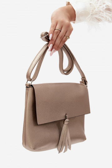 Borsa a tracolla in ecopelle oro Sigrid 2