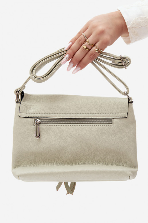 Borsa a tracolla con frange in finta pelle verde menta Sigrid