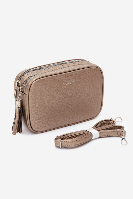 Borsa a tracolla in finta pelle oro scuro Daily