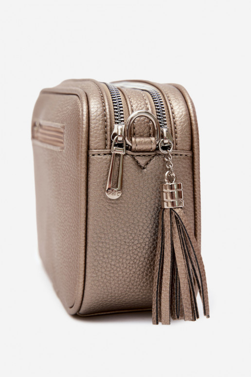Borsa a tracolla in finta pelle oro scuro Daily