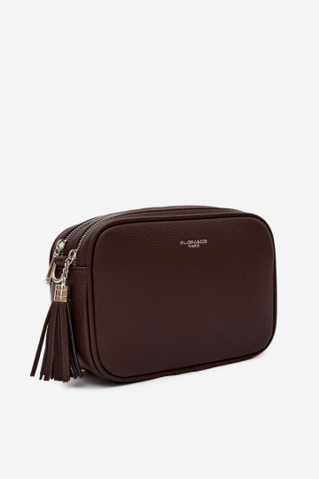 Borsa a tracolla in finta pelle cioccolato Daily 2