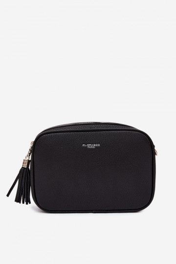 Borsa a tracolla in finta pelle nera Daily