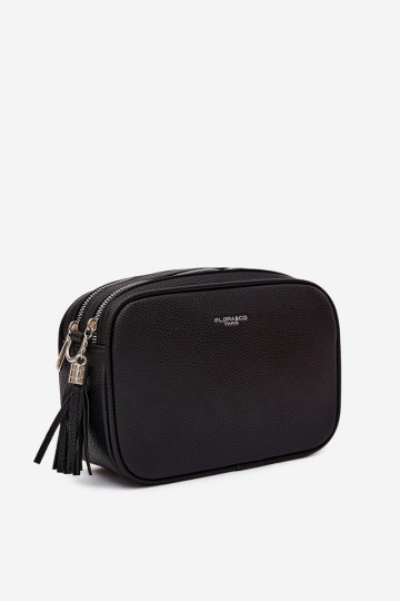 Borsa a tracolla in finta pelle nera Daily 2