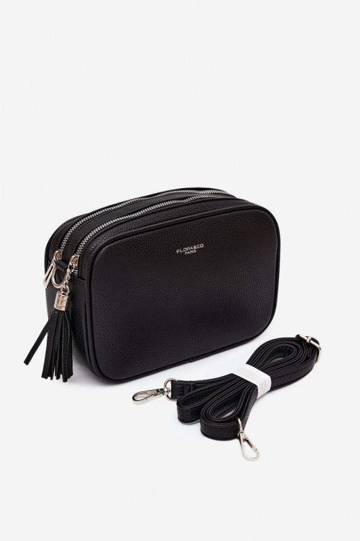 Borsa a tracolla in finta pelle nera Daily