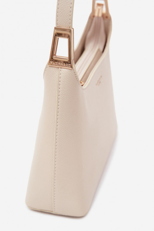 Borsa in ecopelle color sabbia chiara Gretta