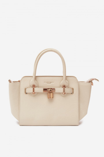 Borsa di tipo in ecopelle color sabbia chiara Odelia