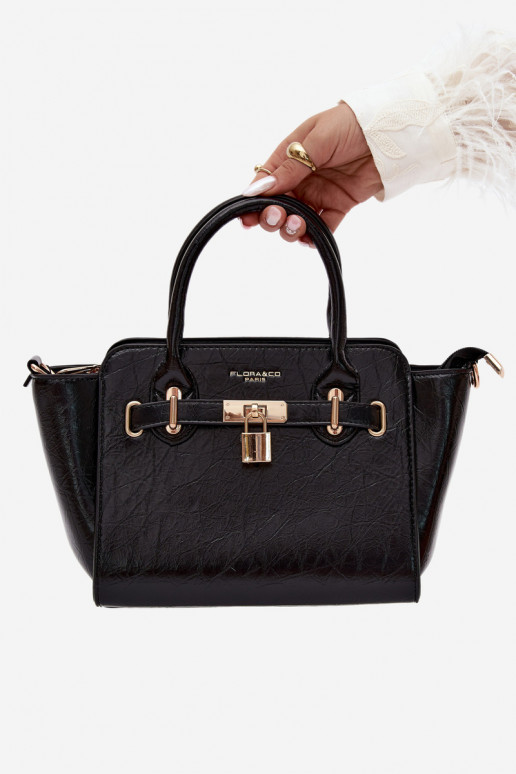 Borsa di tipo in ecopelle nera Odelia