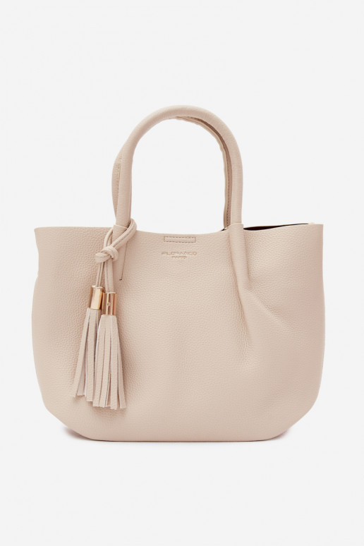 Borsa in ecopelle color sabbia chiara Fleece