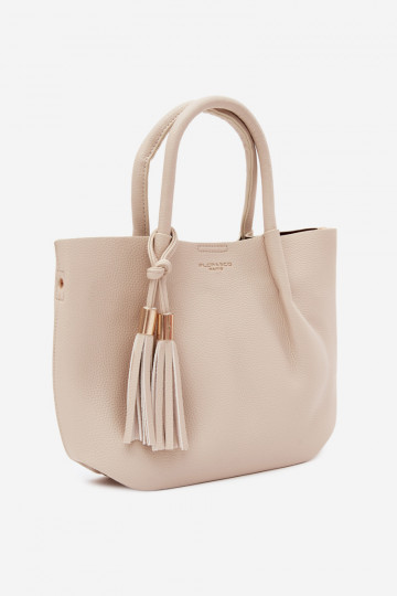 Borsa in ecopelle color sabbia chiara Fleece 2