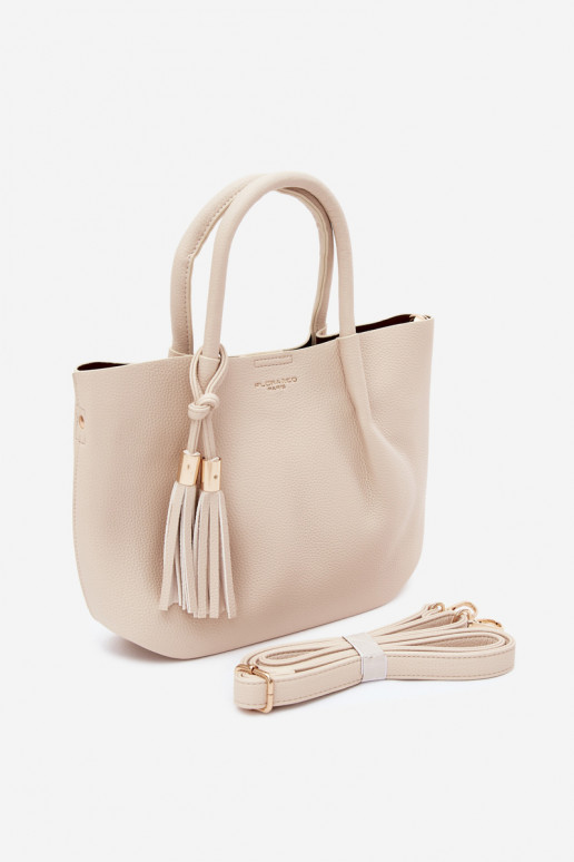 Borsa in ecopelle color sabbia chiara Fleece