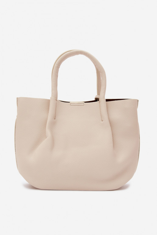 Borsa in ecopelle color sabbia chiara Fleece